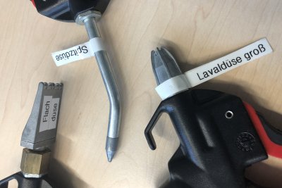 verschiedene Druckluftdüsen